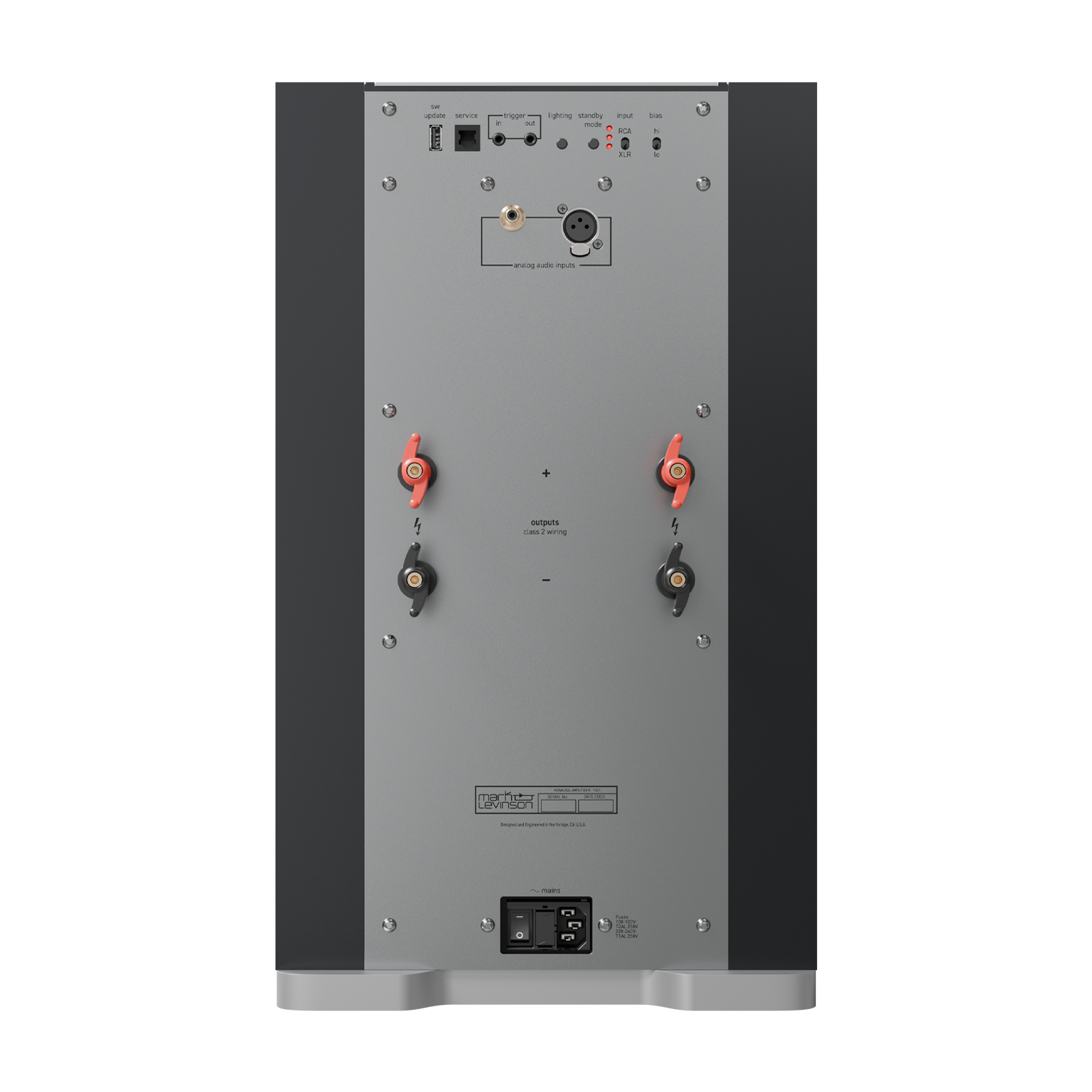 № 631 - Black - Fully Discrete Monaural Amplifier - Back